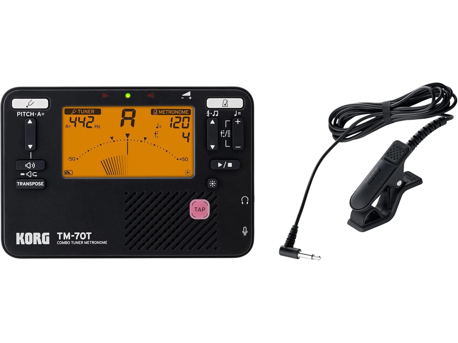 Korg TM70C Combined Metronome and Chromatic Tuner with Contact Microphone